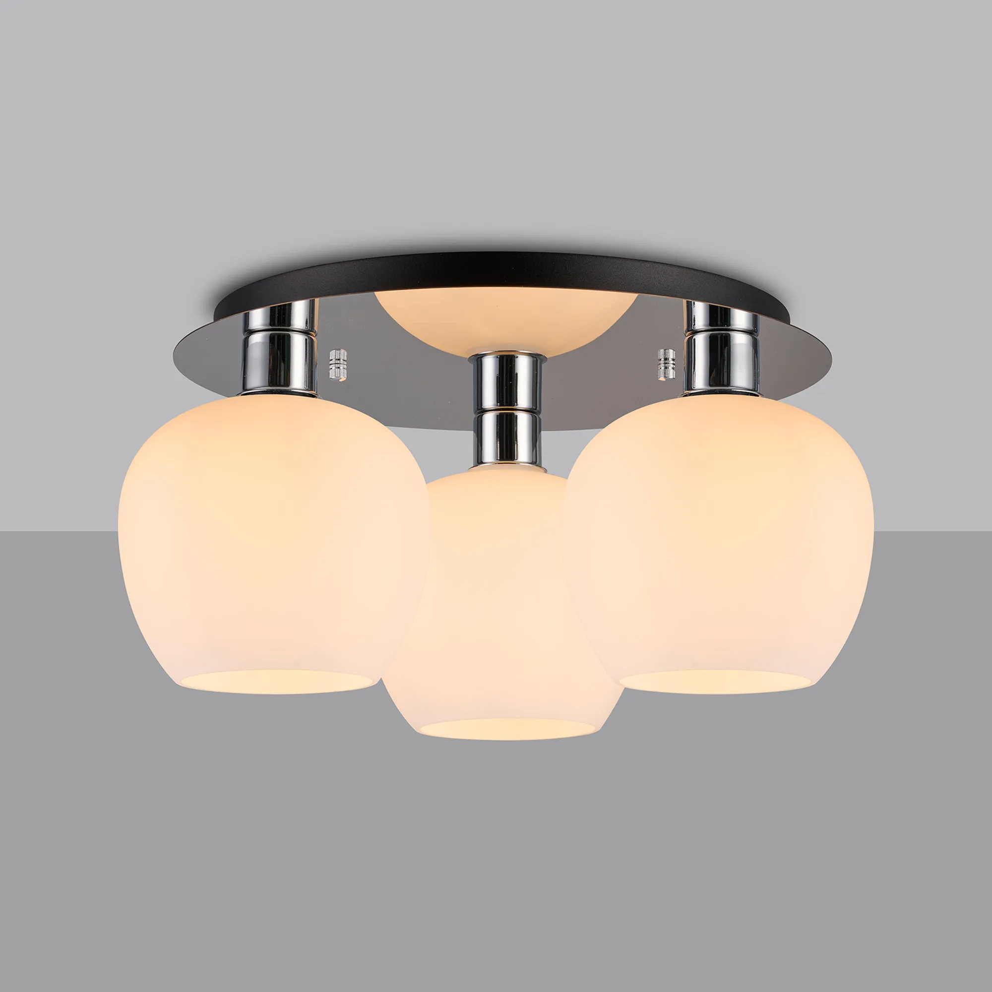 Lori Polished Chrome Ceiling Lights Deco Flush Fittings
